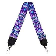 Wide Bag Straps Replacement Crossbody Guitar Straps for Purple Flower