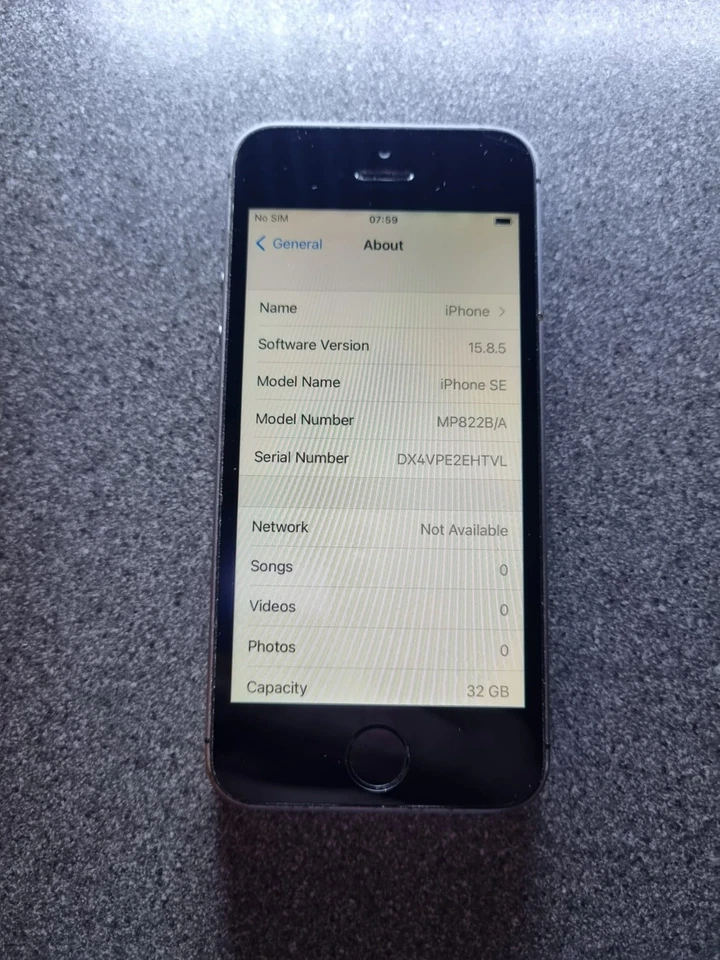 FAULTY Apple iPhone SE 1st Gen A1723 32GB Black - Grade C, BH 98%, AA4120 - Image 3 of 4