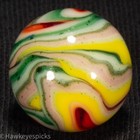 Stunning JABO INDIAN SUMMER FLAME Swirl Marble 23/32" Mint Hawkeyespicks sg — photo 2