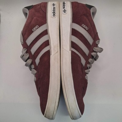 Adidas Skate Ciero Mens Burgundy Suede Trainers Size US 11 2010 RARE Campus