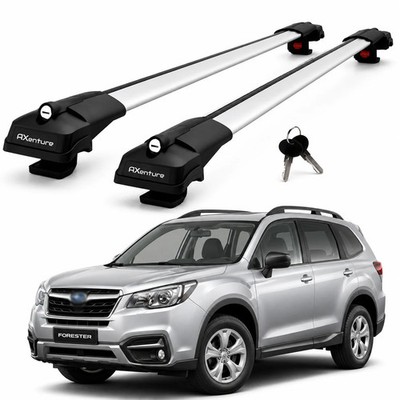 2X Roof Bars for Subaru Forester Sj 2014-2018 Lockable Roof Rack Cross Bars Grey