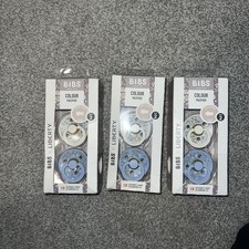 Bibs Colour Pacifier 3-Pack Round Nipple Natural Rubber 6ct