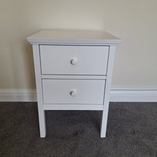 John Lewis Wilton 2 Drawer Bedside Cabinet Table White – Good Condition