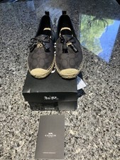 Women s COACH Signature Espadrille Carson G3457 Size 8. Black/gray. NIB.