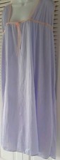 Ventura Purple Peach NIGHTGOWN Long SLEEVELESS Plus 4X 66" BUST