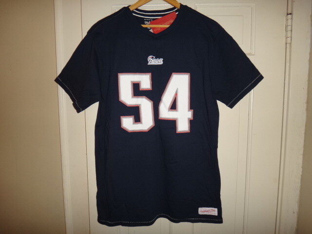 Tedy Bruschi Mitchell & Ness NE Patriots Men's Name & Number Jersey T-Shirt