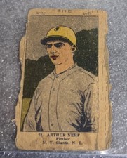 1923 W515-2 22 ARTHUR NEHF New York Giants Hand cut Strip Card Baseball old