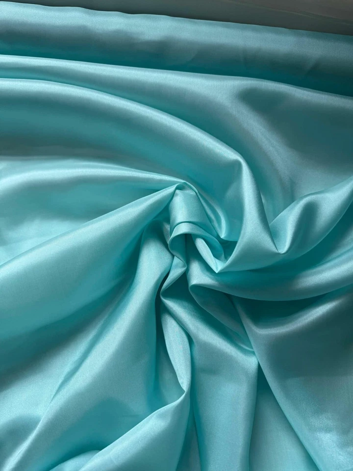 Tela HABOTAI Robin's Egg Azul Verde China Seda 8mm Peso 54" Ancho Foto 3 de 4