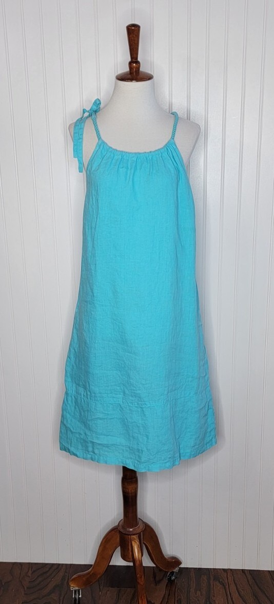 Tommy Bahama 100% Linen Dress Women's Size Small Blue Beach Coastal Summer  | eBay