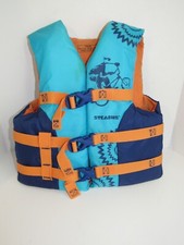STEARNS Lift Jacket Boating Ski Vest Youth Size 50-90 lbs Blue and Orange