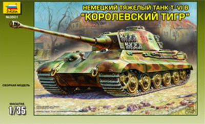 ZVEZDA 3601 King Tiger Henchel Turm 1/35 Maßstab - Kettenfahrzeug 48