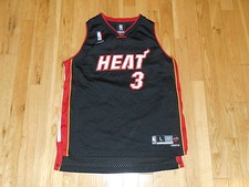 Reebok DWYANE WADE Black MIAMI HEAT 3 Youth NBA Team Swingman JERSEY Lg 14-16