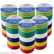 3/4" x 30' 36 Pack Bulk Lot Electrical Electricans Tape Multi Color CON3110MC x6