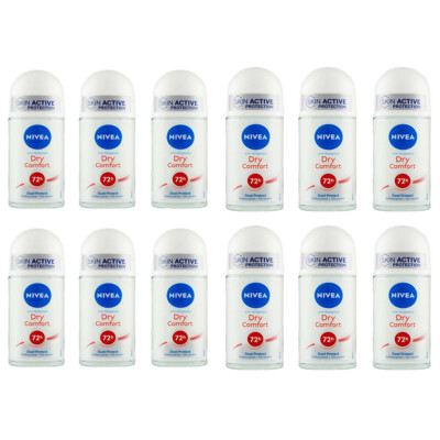 Nivea Deodorant Roll On Anti Transpirante Skin Active Protection 72h 50ml 12 Stück
