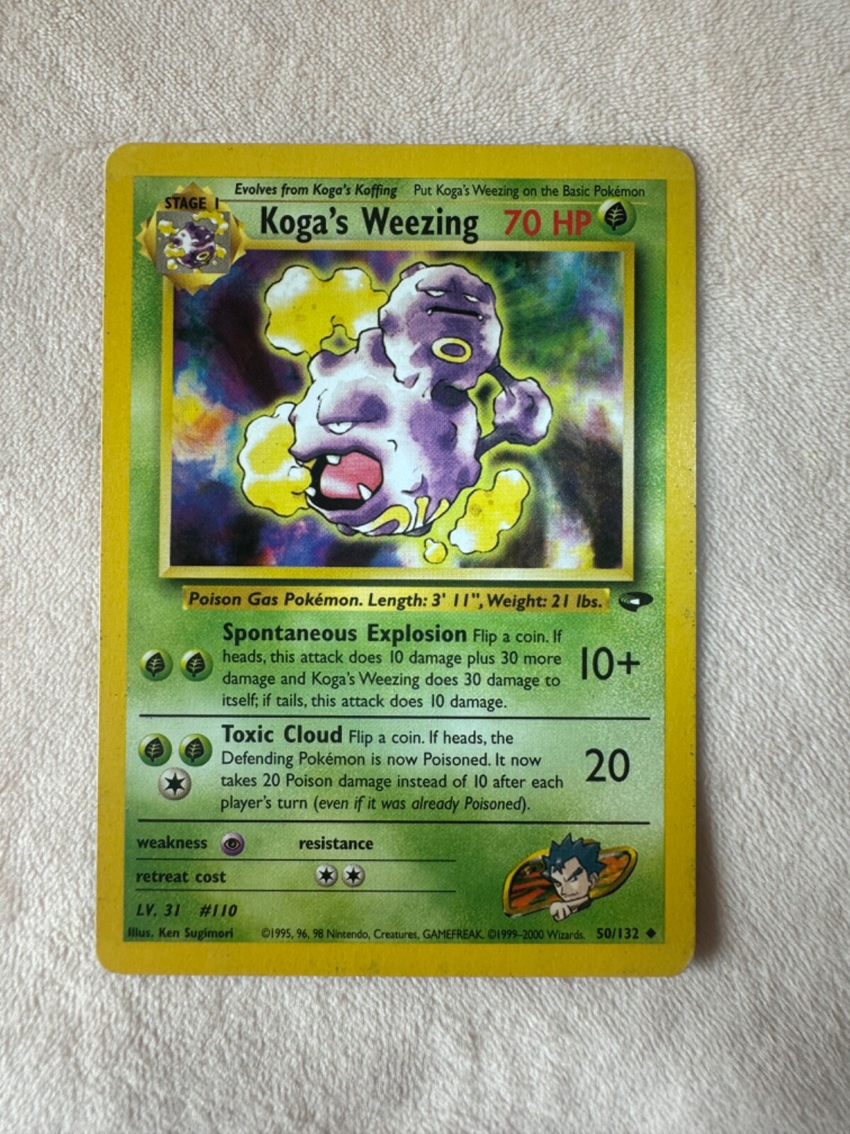 Pokémon TCG Koga's Weezing Gym Challenge 50/132 Regular NM