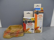 REPTILE SUPPLIES UVB 23 WATT BASKING 100 WATT BULBS WATER/FOOD BOWL THRIVE