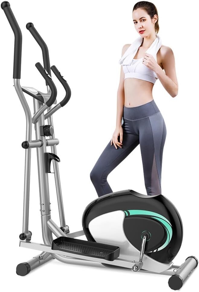 Dripex Cross Trainer, Máquina Elíptica con 8 Niveles de Resistencia Ajustable, 6KG