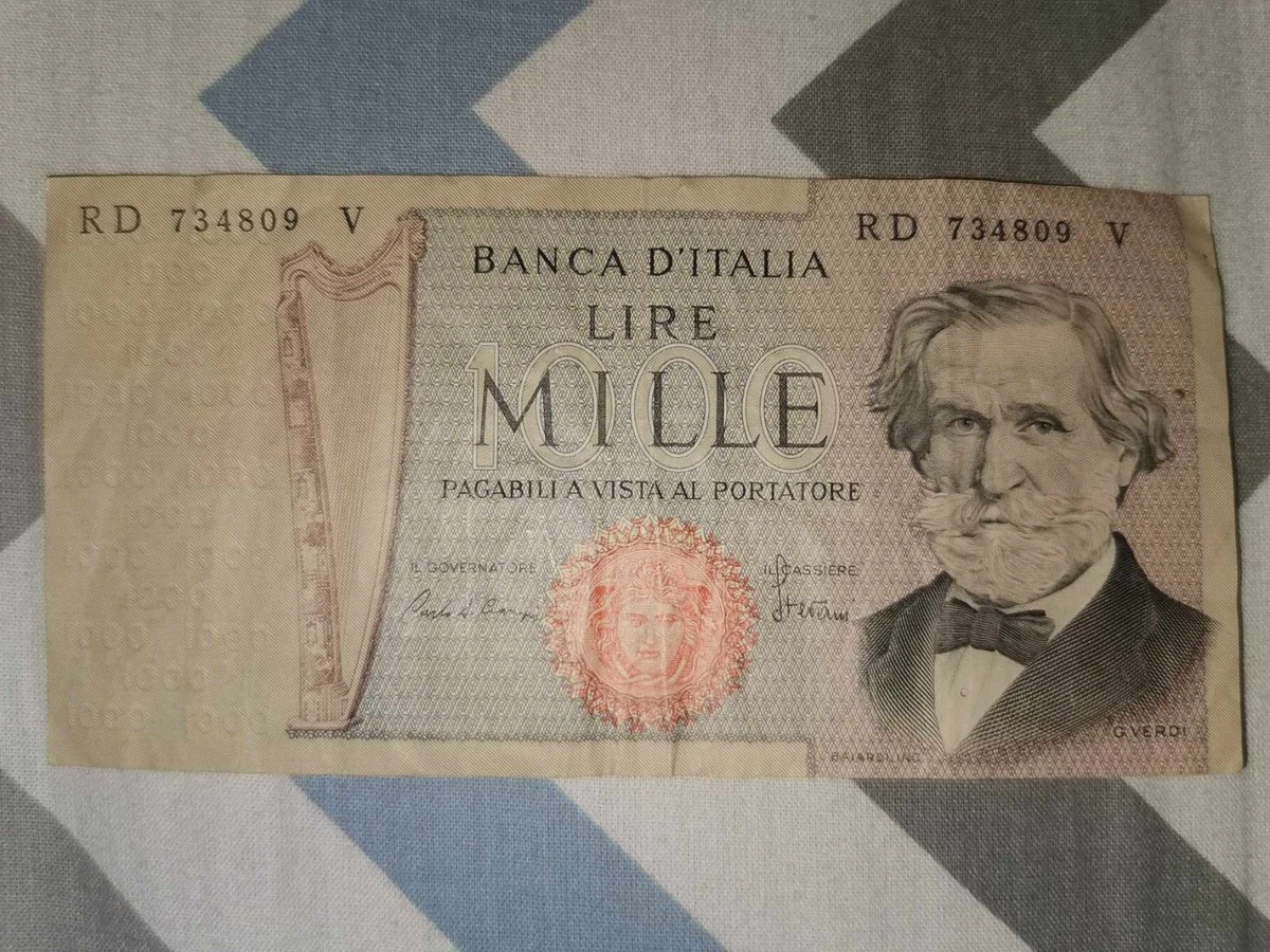1000 lire mille lire ITALY 1969 Giuseppe Verdi FREE
