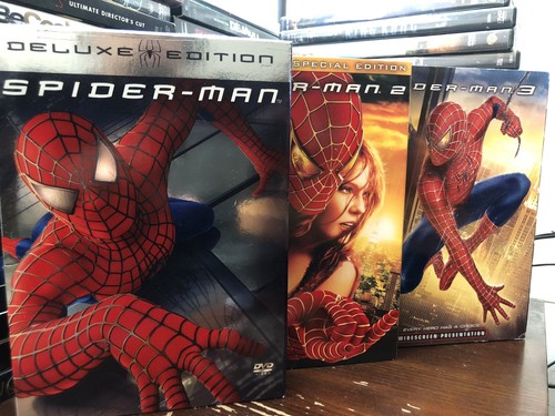 Spider-Man 1, 2, 3 (DVD, 2007, Bundle Set - 第 1/7 張圖片