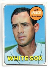 1969 Topps Baseball Card # 75 Luis Aparicio White Sox VINTAGE 1960S B SET BUST