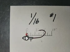 50 1/16oz Minnow Head Jigs on Bronze Sickle Hooks #6 #4 #2 or #1 U Choose