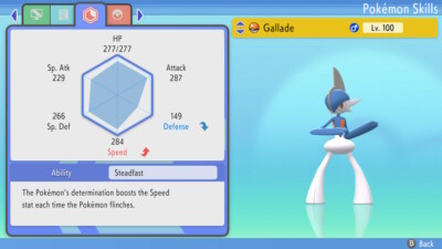 Pokemon Brilliant Diamond Shining Pearl BDSP - Shiny 6IV Max EV Gallade