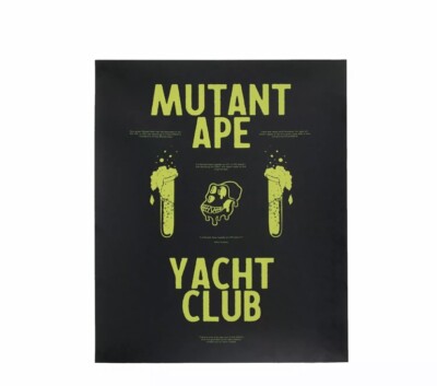 MAYC Mutant Ape Yacht Club Poster BAYC Bored Ape YUGA LABS