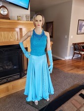 Ballroom Dance Competition Dress  Waltz Tango Foxtrot  One-of-a-kind  Size 6