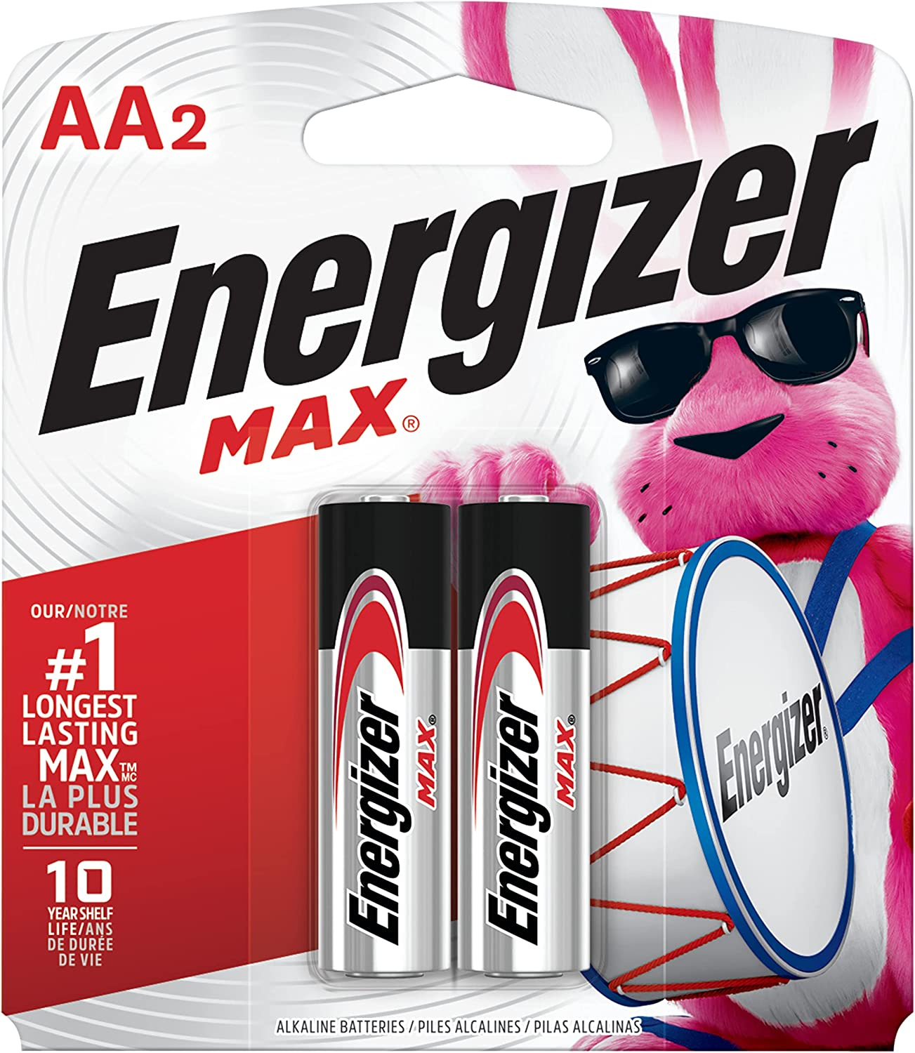 MAX Alkaline Batteries, 2 Batteries/Pack 2 Batteries/Aa Battery ,Multi, 2 Count