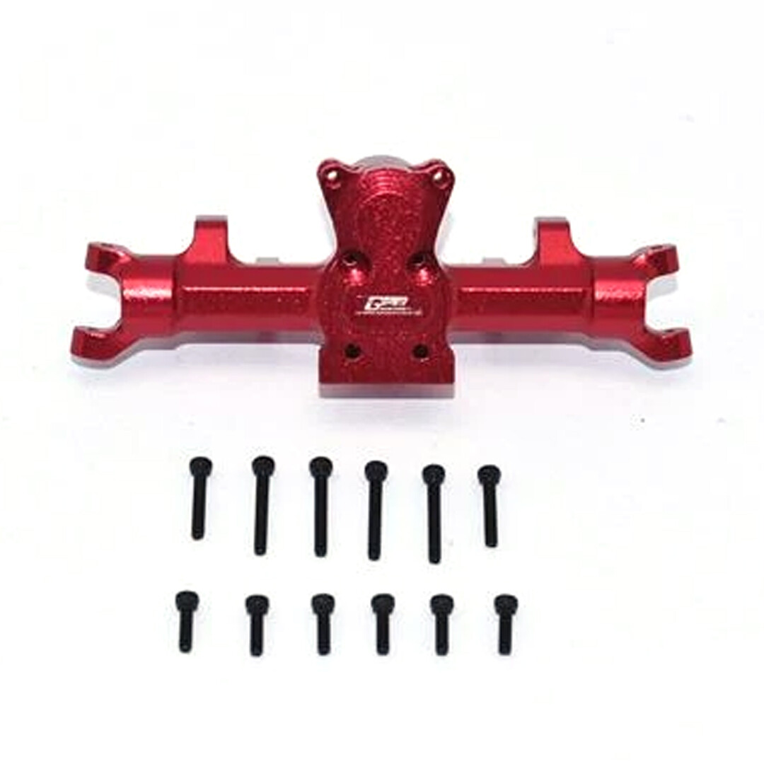 GPM Aluminum Front Gear Box Red : Axial 1/24 SCX24 Deadbolt / Jeep