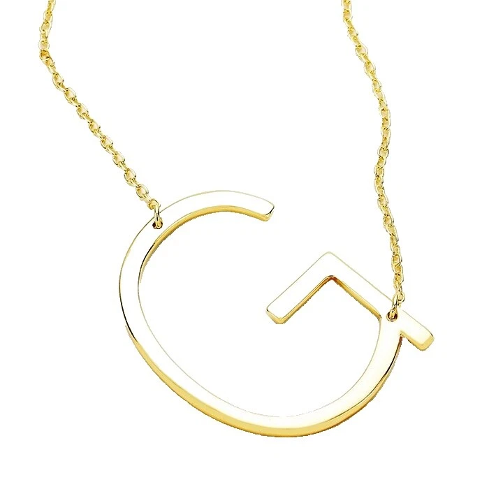 Rodio plateado letras, números y palabras Moda Collares y Colgantes