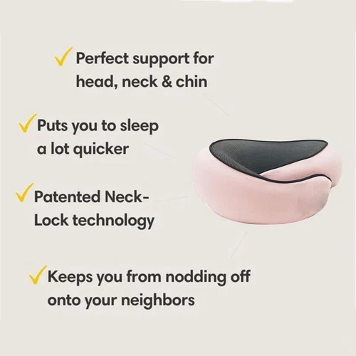 Neck Travel Pillow Memory Foam Neck Pillow Comfort Compact Ergonomic for Travel - Picture 14 of 26