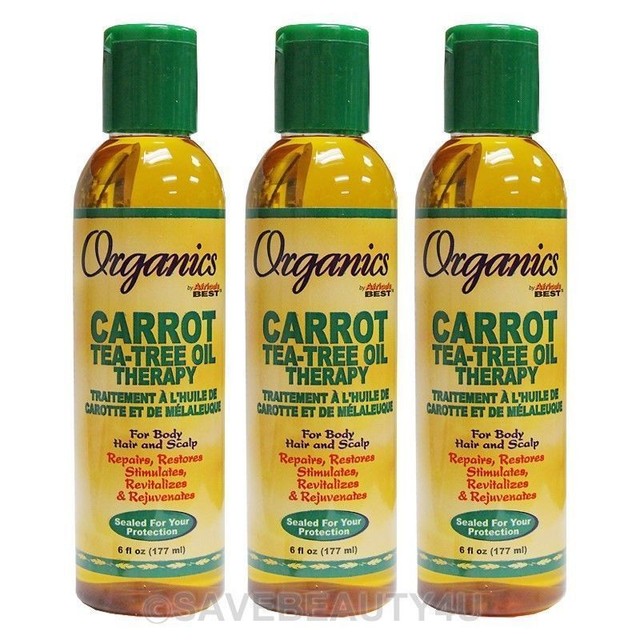 3pc Africa S Best Organics Carrot Tea Tree Oil Therapy For Body