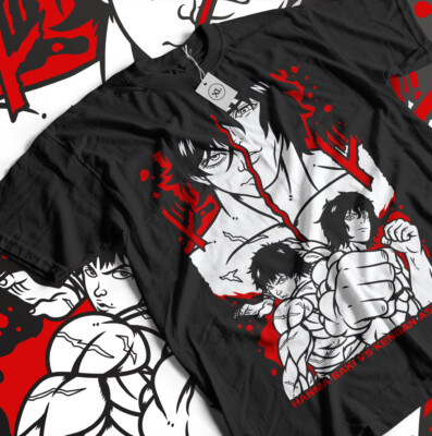  Baki vs Kengan Ashura T-shirt Martial Arts Shirt Gift Anime Fight Graphic Shirt