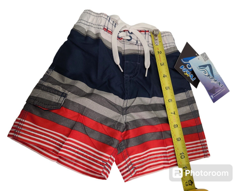Kanu Surf Boys' Viper Quick Dry UPF 50+ Beach Swim Trunk Blue/Red Size 3T - Picture 5 of 9