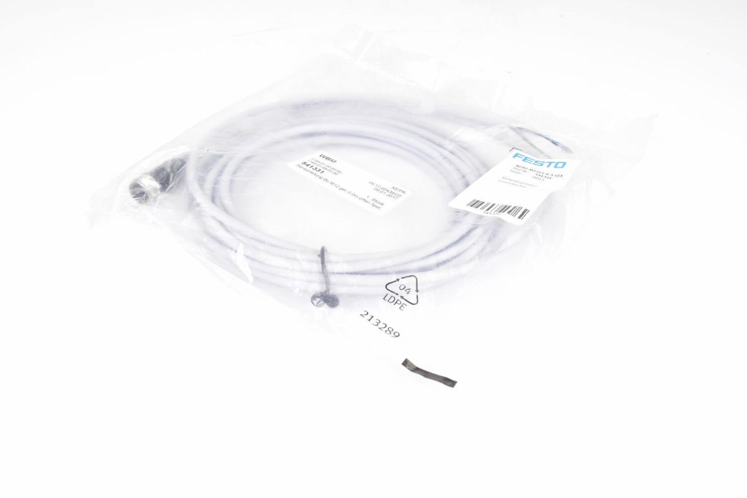 FESTO 541331, NEBU-M12G5-K-5-LE5, Connecting Line, L=5m