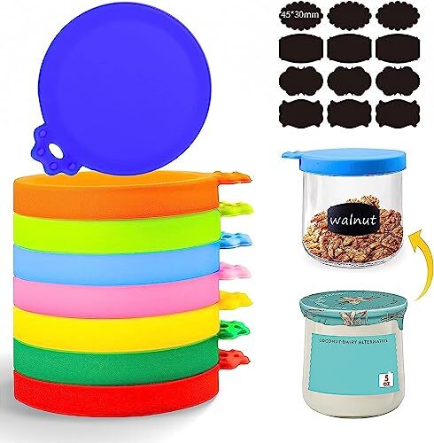 Oui Jar Crafts Sophico 12-Pack Silicone Lids For Oui Yogurt Jars