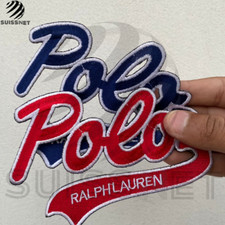 Polo Ralph Lauren Patch Blue Red patches set Embroidered Patch 5" Iron On