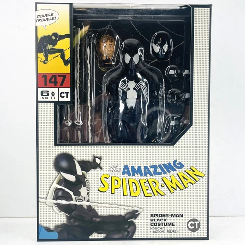 CT Toys MAF No.147 Spider-Man schwarz Kostüm Comic Ver. Actionfigur Weihnachtsgeschenk - Bild 2 von 24
