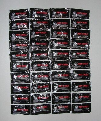 (40 Packets) Wendy's Hot Chili Seasoning Sauce Packets Wendys - Lot of 40 Packs