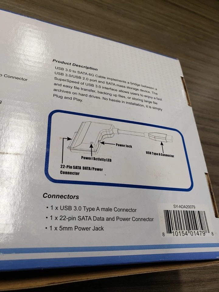 Syba USB 3.0 to SATA 6G Cable SY-ADA20079 Windows XP / Vista / Windows 7 - Image 4 of 4