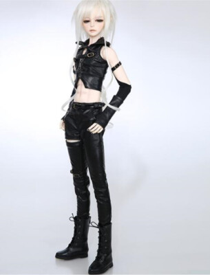 New Black leather coat clothes For 1/3 BJD Doll DOD Ducan Body YF3-445