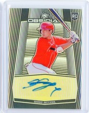2020 Panini Chronicles Obsidian SHOGO AKIYAMA Yellow Gold Prizm AUTO RC 2/10