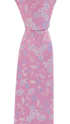 Textured Floral Silk Tie - Picture 4 of 18