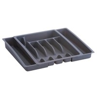 Zeller 24887 Besteckkasten Anthrazit Grau