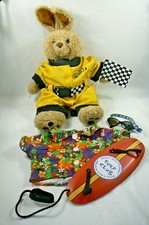 Build a Bear Bunny w/ Hawaiian Shirt Sunglasses Surf Board Racing Suit  Flag