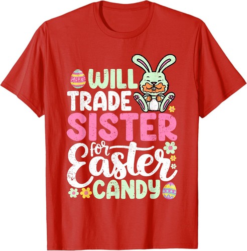 Will Trade Sister For Easter Candy Funny Boys Toddler Kids T-Shirt Hoodie - Picture 9 of 14