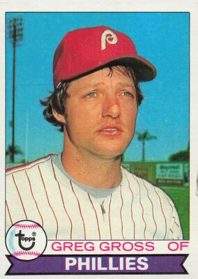GREG GROSS 1979 PHILADELPHIA PHILLIES BURGER KING #22