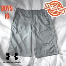 Under Armour Youth Boys Golf Shorts Gray size Youth 16 Blue Golf Clubs FAST SHIP