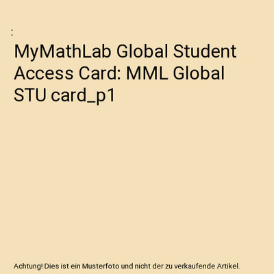 MyMathLab Global Student Access Card: MML Global STU card_p1